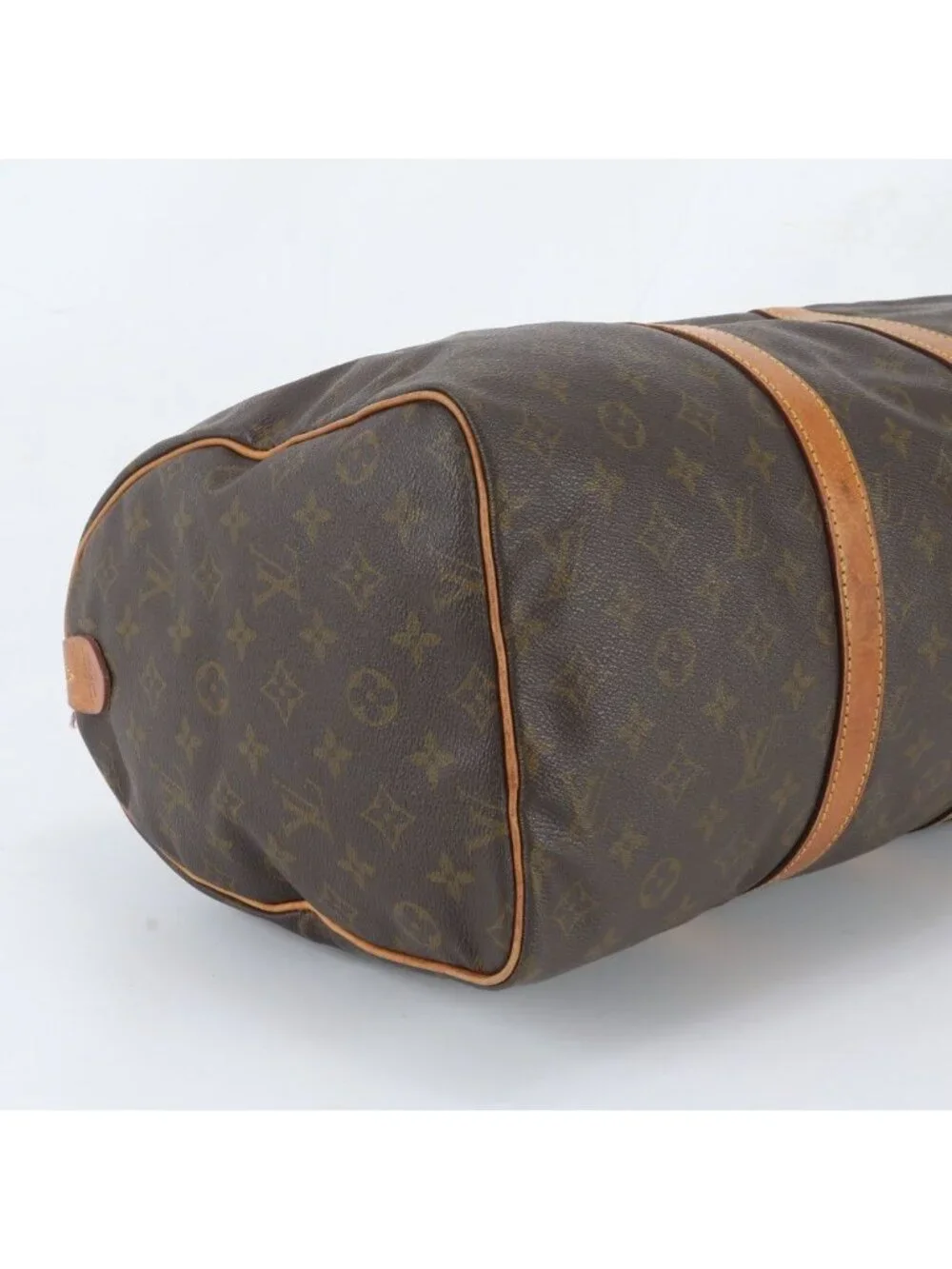 Louis Vuitton Monogram Keepall 45 Leather Boston Bag Tote Carry